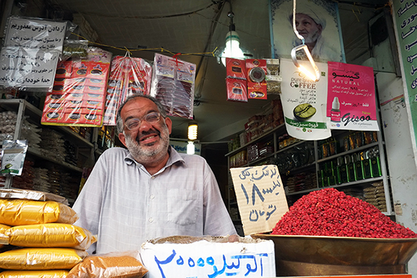Vendor at the Grand Bazaar, Tehran - Iran